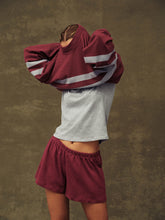 SET ACTIVE Sale | HEAVY COTTON EASY STRIPE LONG SLEEVE - SEPIA