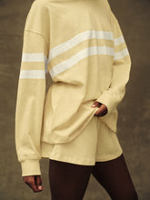 SET ACTIVE For Sale | HEAVY COTTON EASY STRIPE LONG SLEEVE - BUTTER