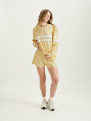 SET ACTIVE Outlets | HEAVY COTTON EASY SHORTS - BUTTER