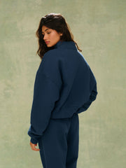 SET ACTIVE Outlet | MIDWEIGHT SWEATS STAPLE SET FUNNEL ZIP - SPEARMINT