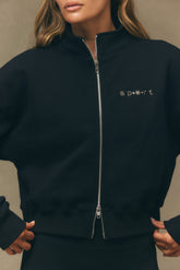 SET ACTIVE Sale | MIDWEIGHT SWEATS STAPLE SET SPORT FUNNEL ZIP - ONYX