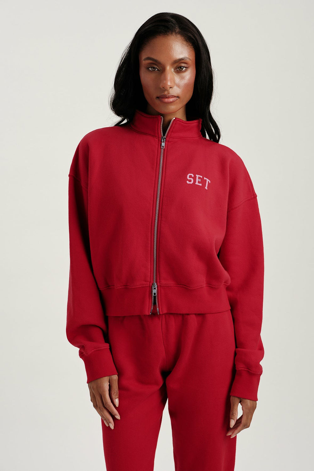 SET ACTIVE Sale | MIDWEIGHT SWEATS STAPLE SET FUNNEL ZIP - SONNET