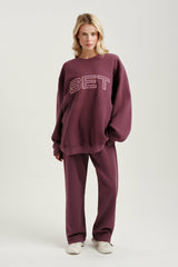 SET ACTIVE US | MIDWEIGHT SWEATS STAPLE STRAIGHT LEG SWEATPANTS - ROSEBUD