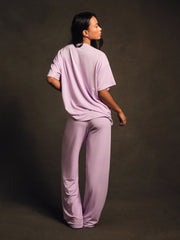 SET ACTIVE Outlet | SLEEP JERSEY COMFORT STRIPE SLEEP PANTS - BUTTERCREAM