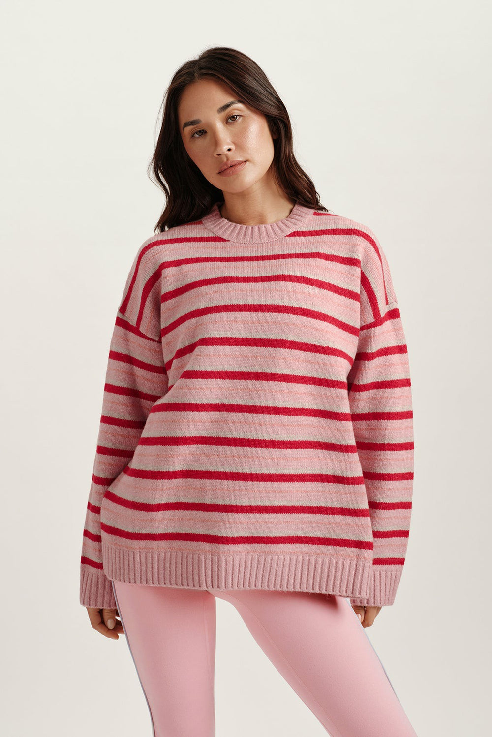 SET ACTIVE For Sale | STUDIO KNIT STUDIO KNIT CREWNECK - BLUSH