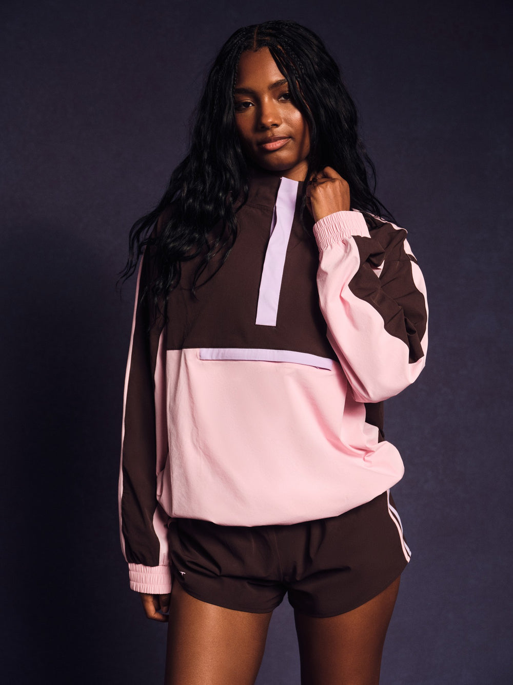 SET ACTIVE Discount | NYLON TRACK 90'S PULLOVER - SWIRL