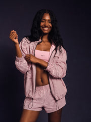 SET ACTIVE Sale | NYLON TRACK STRIPE LIFESTYLE ZIP UP - SWIRL