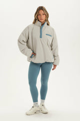 SET ACTIVE Outlet | NYLON PUFF QUARTER SNAP JACKET - GLISTEN