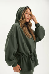 SET ACTIVE For Sale | NYLON TRACK CINCHED WINDBREAKER - GROTTO
