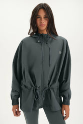 SET ACTIVE Outlets | NYLON TRACK CINCHED WINDBREAKER - MAST