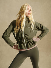 SET ACTIVE Discount | NYLON DUET CINCHED WINDBREAKER - SEDONA
