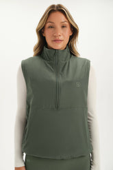 SET ACTIVE Sale | MICROFLEECE/NYLON DUET REVERSIBLE VEST - GROTTO