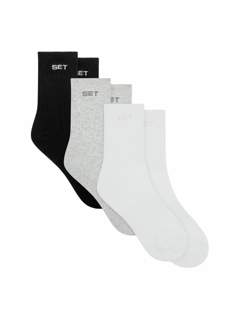 SET ACTIVE For Sale | SET SOCKS (3 PACK) - WHITE/HEATHER GREY/ONYX