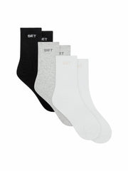 SET ACTIVE For Sale | SET SOCKS (3 PACK) - WHITE/HEATHER GREY/ONYX