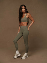 SET ACTIVE US | SPORTBODY® SPORTY HIGH-RISE LEGGINGS - KELP