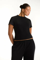 SET ACTIVE Discount | CLASSIC COTTON DAILY STAPLE TEE - ONYX