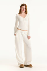 SET ACTIVE Website Store | HEAVY COTTON EASY BOXER PANTS - BLANC