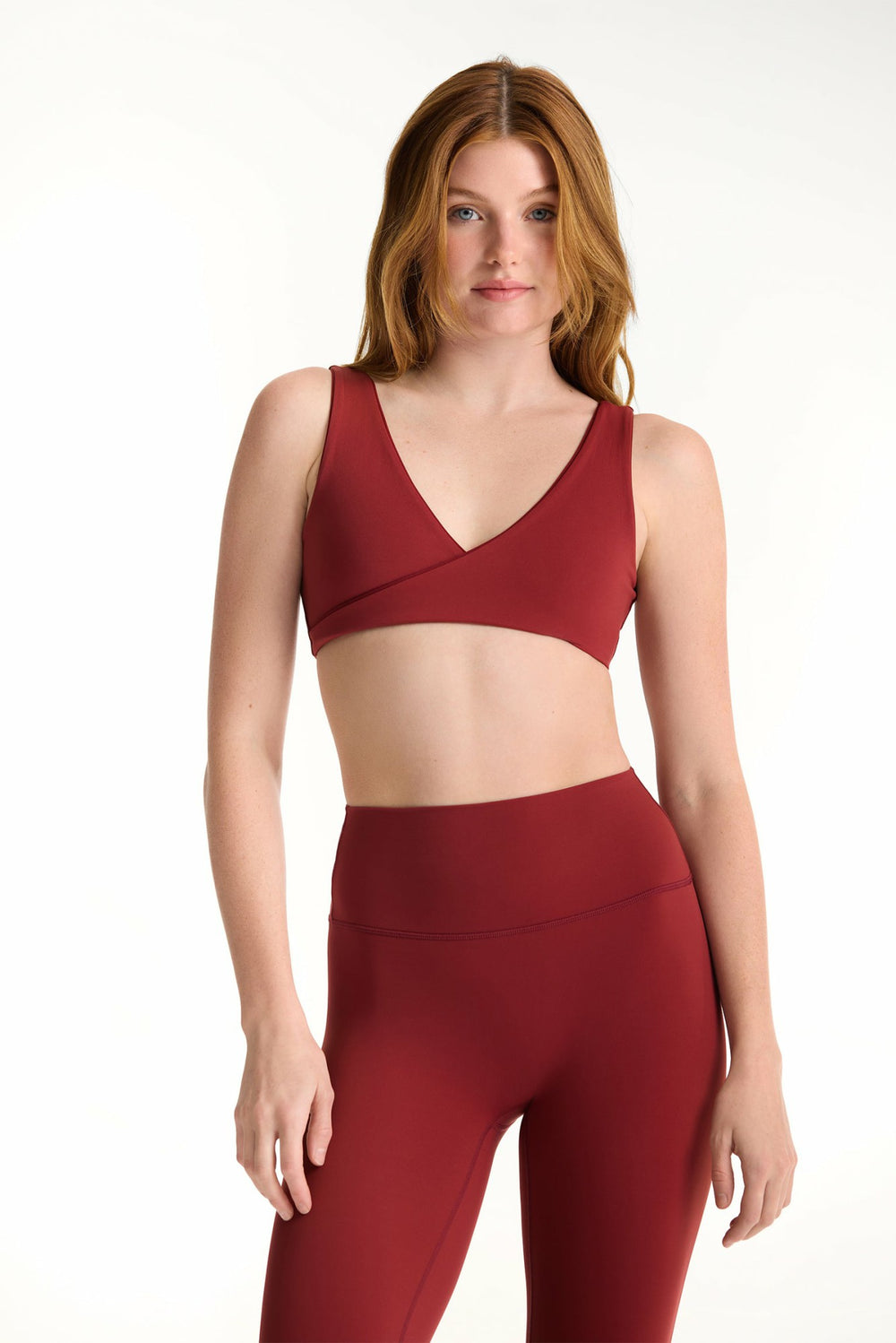 SET ACTIVE Outlet | BREATHE 1.0 CONTRAST WRAP BRA - SNAPPER