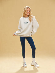 SET ACTIVE US | MIDWEIGHT SWEATS STAPLE SET REVERSE PALM CREWNECK - FOG HEATHER GREY
