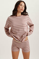 SET ACTIVE Outlet | STRIPE JERSEY STRIPE OVERSIZED LONG SLEEVE - FLIRT