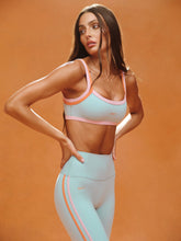 SET ACTIVE US | SPORTBODY® SPORTY CONTRAST DOUBLE STRAP BRA - TROPICS