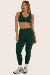 SET ACTIVE US | SPORTBODY® SPORTY MID-RISE LEGGINGS - BEETLE