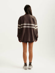 SET ACTIVE For Sale | HEAVY COTTON EASY STRIPE LONG SLEEVE - GRAIN