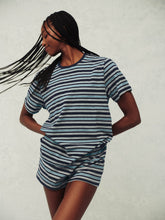 SET ACTIVE Outlet | HEAVY COTTON EASY STRIPE SHORTS - WASHED