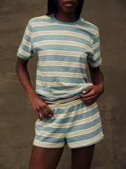 SET ACTIVE Outlets | HEAVY COTTON EASY STRIPE SHORTS - CASSETTE