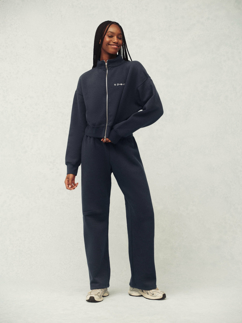SET ACTIVE Online | MIDWEIGHT SWEATS STAPLE STRAIGHT LEG SWEATPANTS - INDIGO