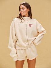 SET ACTIVE Outlet | MIDWEIGHT SWEATS STAPLE SET RESORT FUNNEL ZIP - HIBISCUS