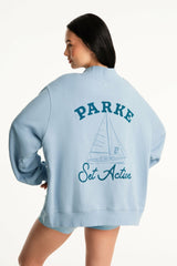 SET ACTIVE Sale | SET X PARKE SAIL GRAPHIC MOCKNECK - OVERCAST