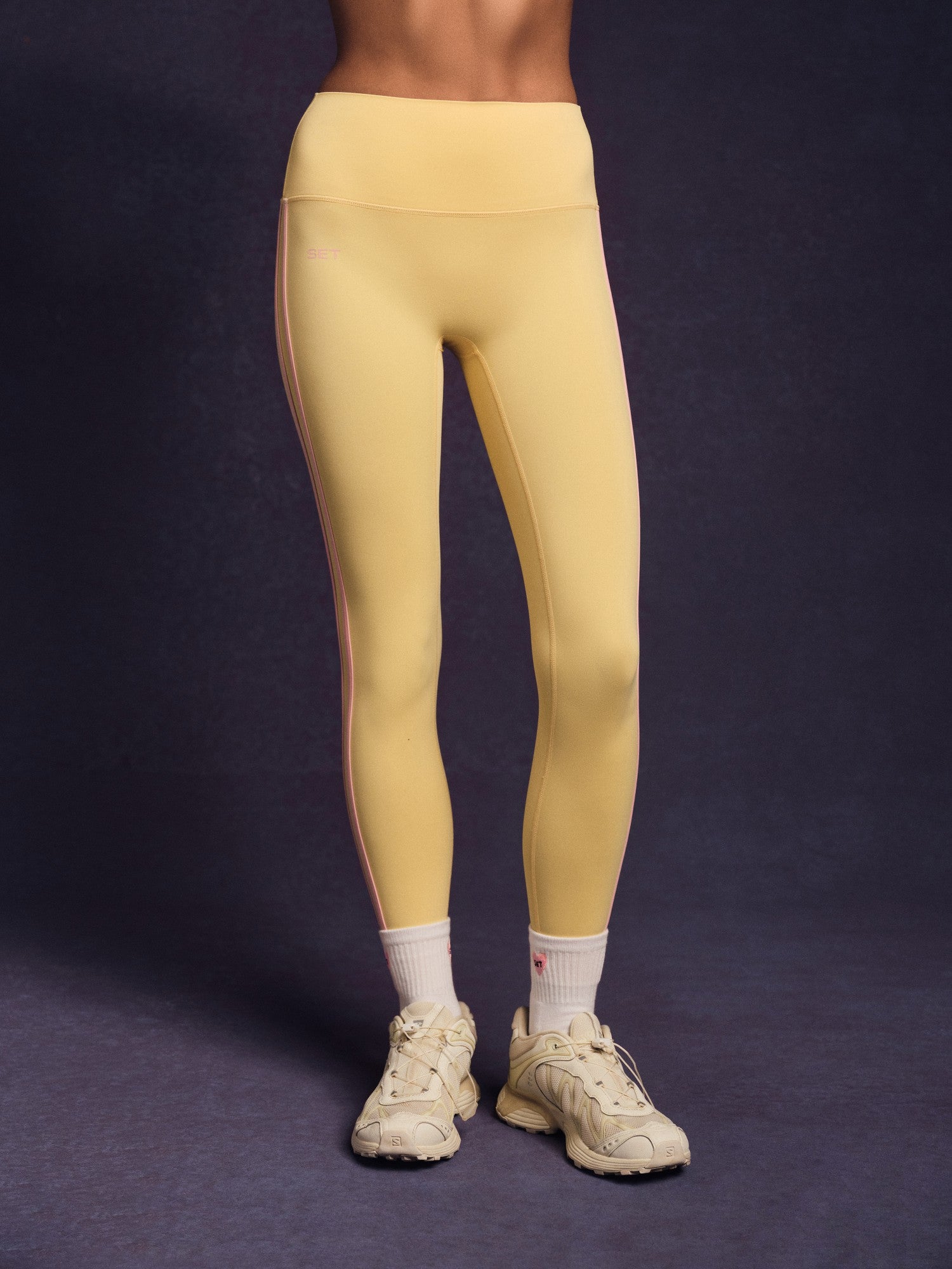 SET ACTIVE Sale | BREATHE 1.0 DUO STRIPE LEGGINGS - TAFFY