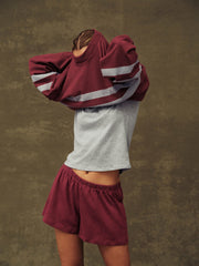 SET ACTIVE Sale | HEAVY COTTON EASY STRIPE LONG SLEEVE - SEPIA