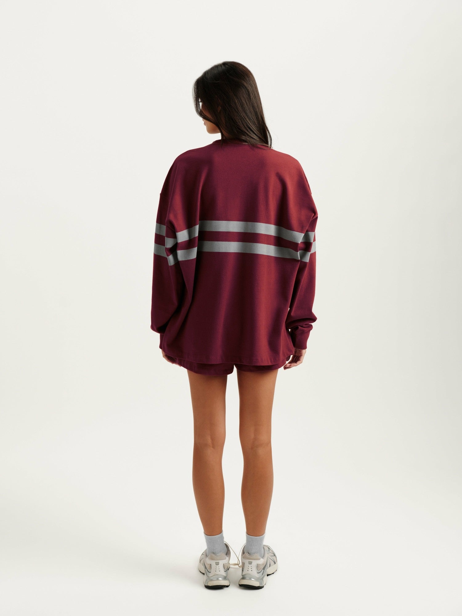 SET ACTIVE Sale | HEAVY COTTON EASY STRIPE LONG SLEEVE - SEPIA