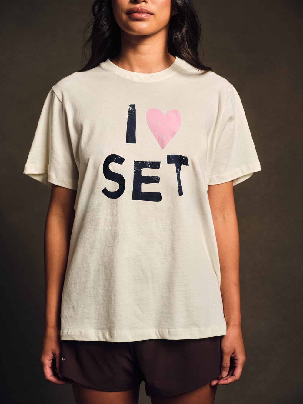 SET ACTIVE Outlet | CLASSIC COTTON DAILY I LOVE SET BOYFRIEND TEE - ICING