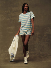 SET ACTIVE Outlets | CLASSIC COTTON DAILY STRIPE BOYFRIEND TEE - CASSETTE