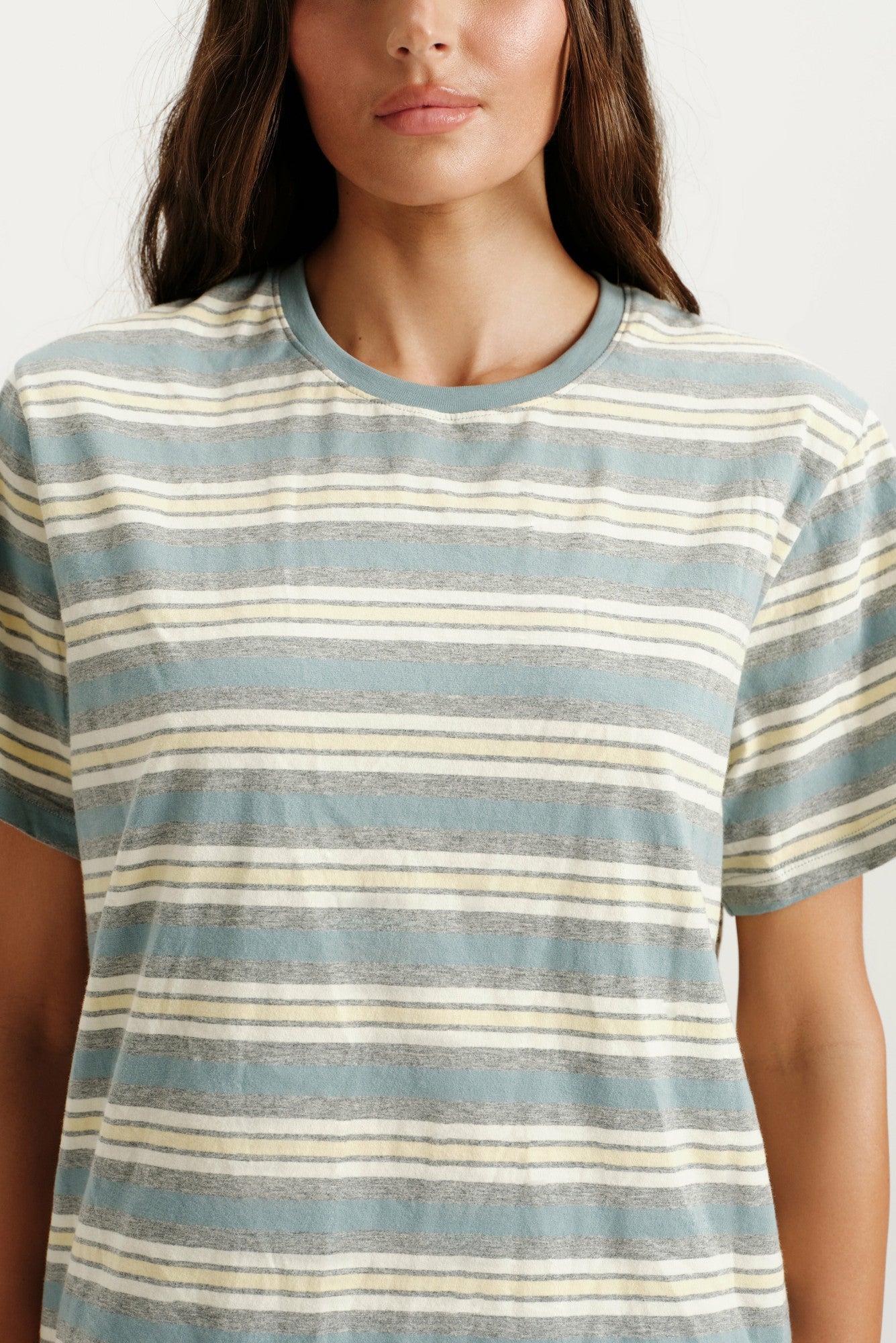 SET ACTIVE Outlets | CLASSIC COTTON DAILY STRIPE BOYFRIEND TEE - CASSETTE