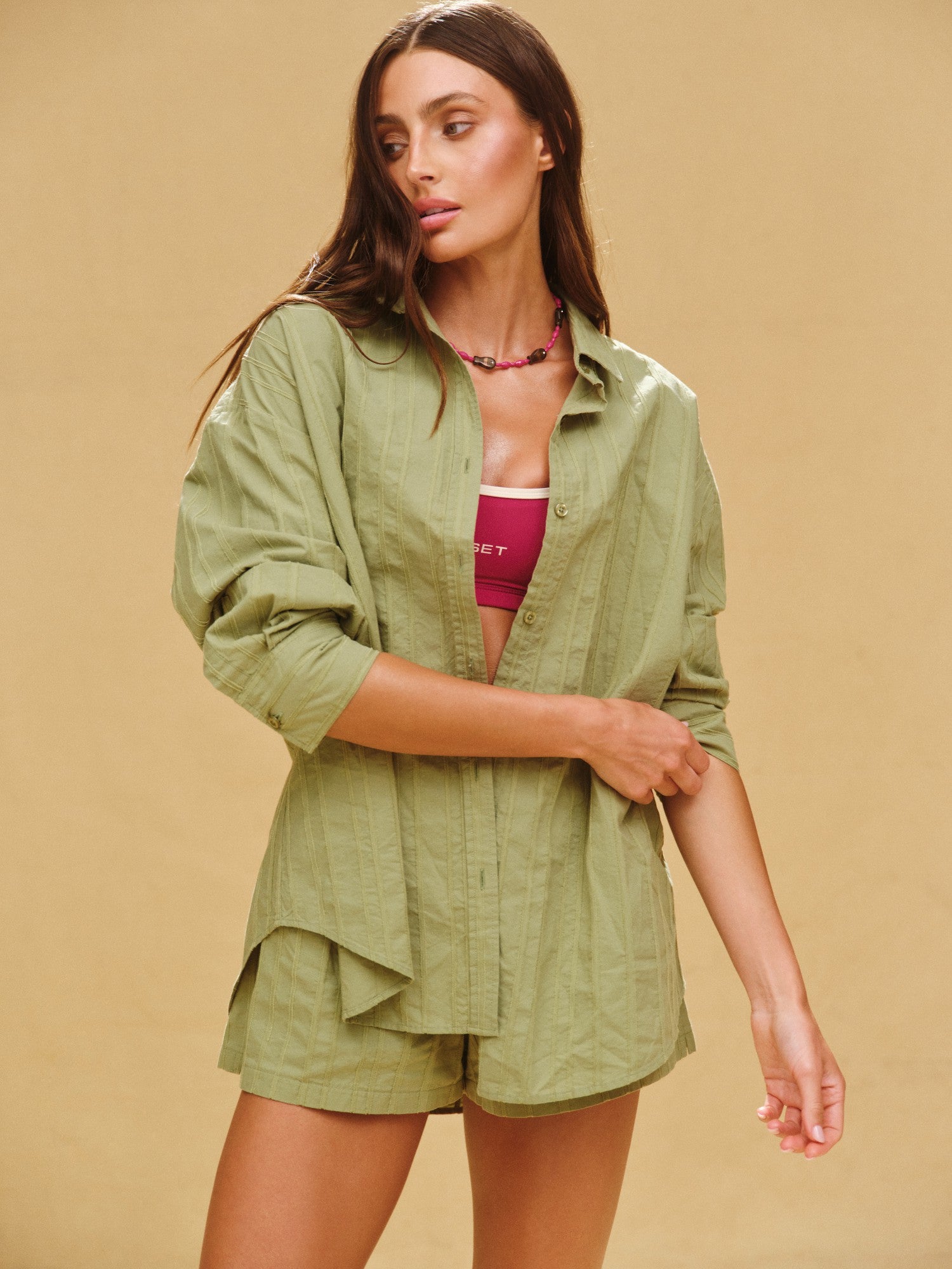 SET ACTIVE Sale | STRIPED JACQUARD LINE BUTTON DOWN - PIÑA