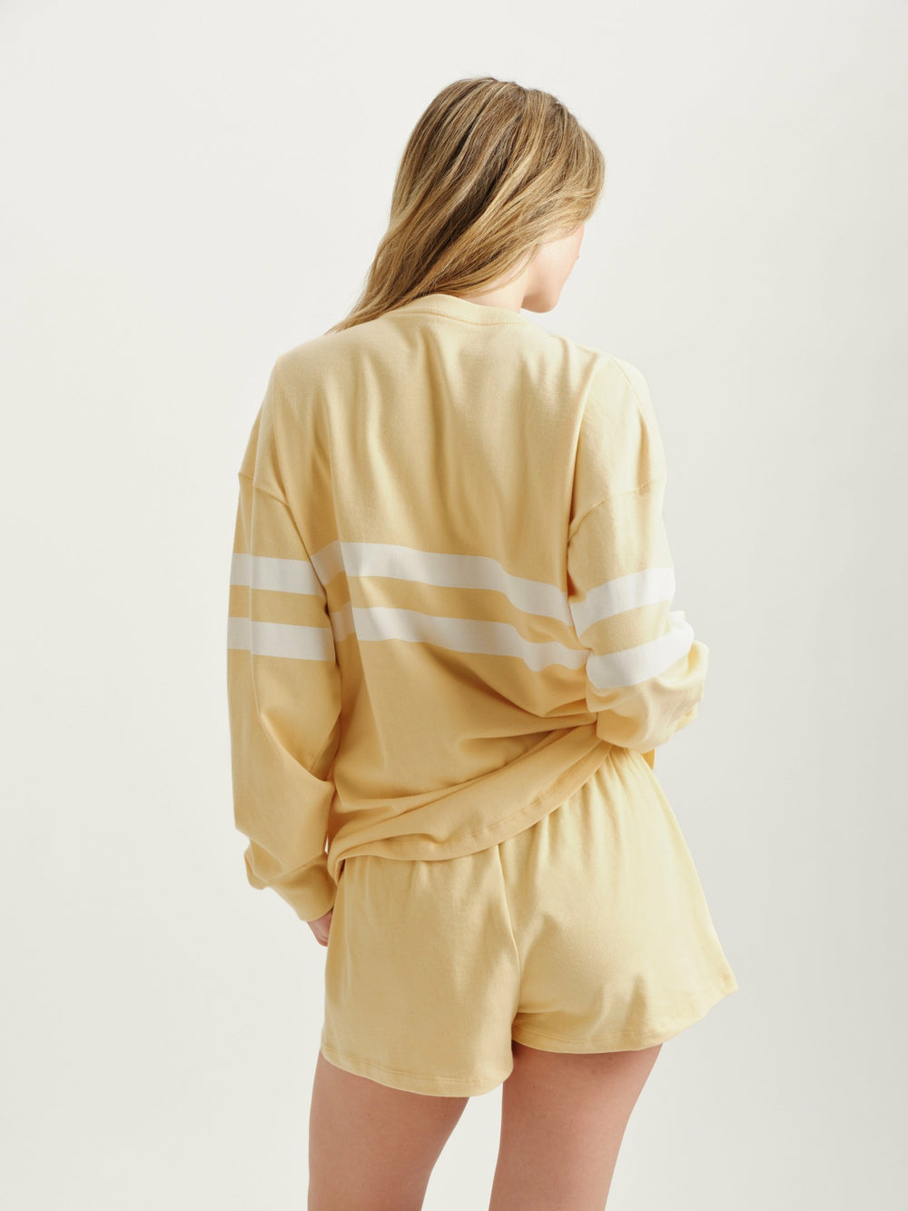 SET ACTIVE For Sale | HEAVY COTTON EASY STRIPE LONG SLEEVE - BUTTER