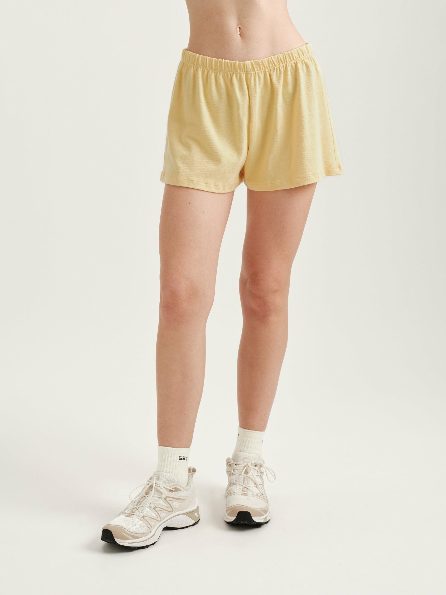 SET ACTIVE Outlets | HEAVY COTTON EASY SHORTS - BUTTER