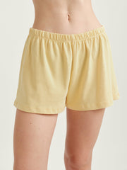 SET ACTIVE Outlets | HEAVY COTTON EASY SHORTS - BUTTER