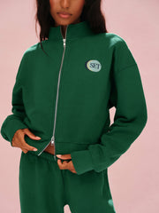 SET ACTIVE Online | MIDWEIGHT SWEATS STAPLE SET FUNNEL ZIP - LAWN