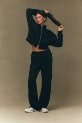 SET ACTIVE Website Store | MIDWEIGHT SWEATS STAPLE STRAIGHT LEG SWEATPANTS - ONYX