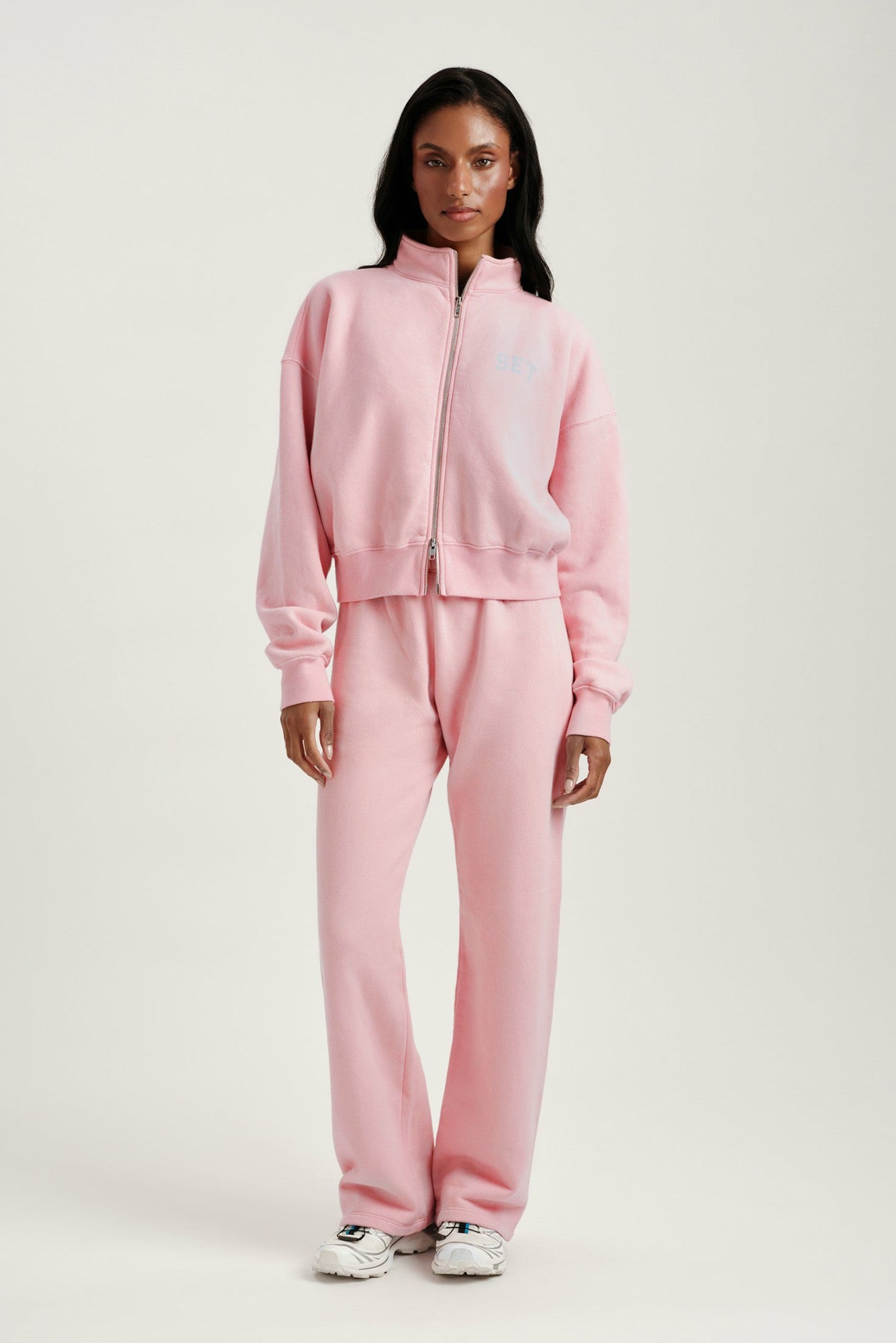 SET ACTIVE Outlet | MIDWEIGHT SWEATS STAPLE SET FUNNEL ZIP - BLUSH