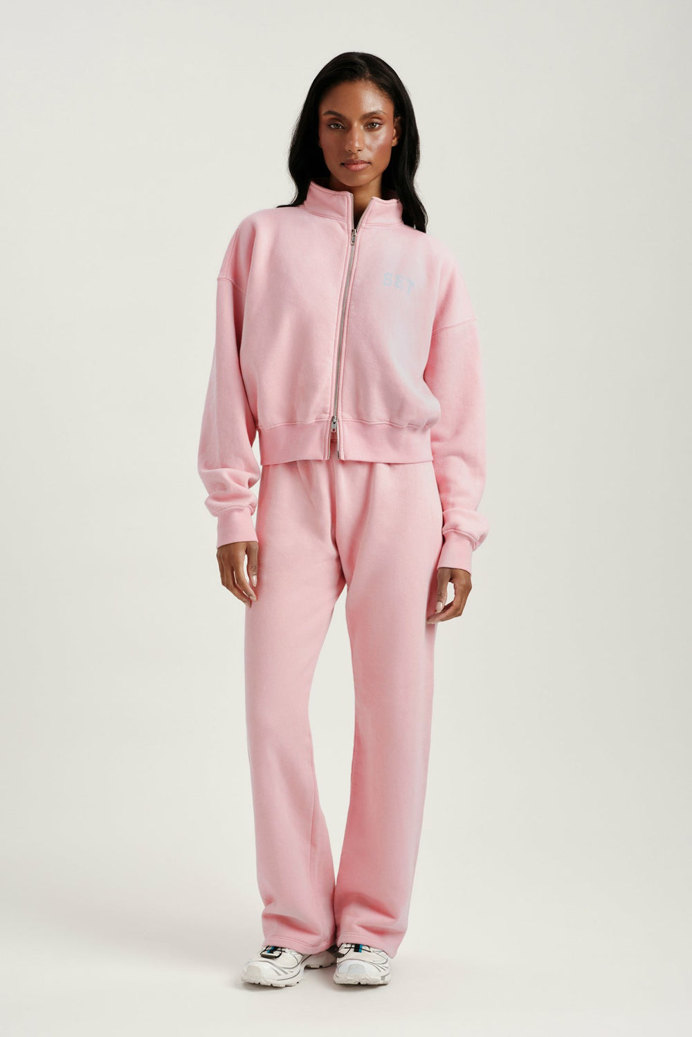 SET ACTIVE Outlet | MIDWEIGHT SWEATS STAPLE SET FUNNEL ZIP - BLUSH