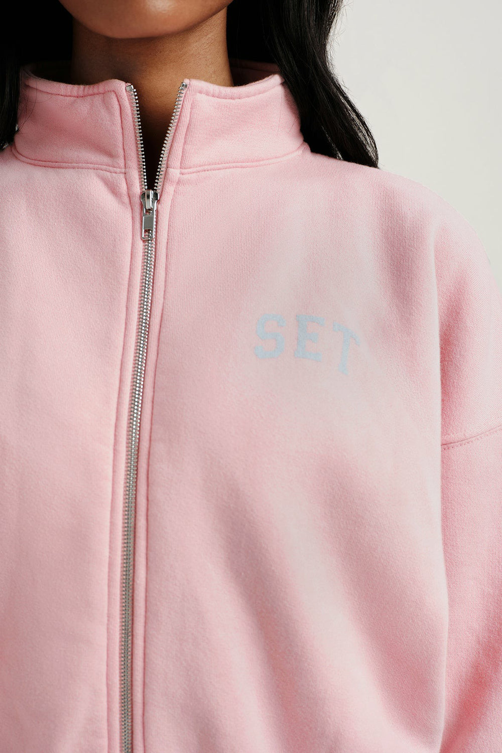 SET ACTIVE Outlet | MIDWEIGHT SWEATS STAPLE SET FUNNEL ZIP - BLUSH