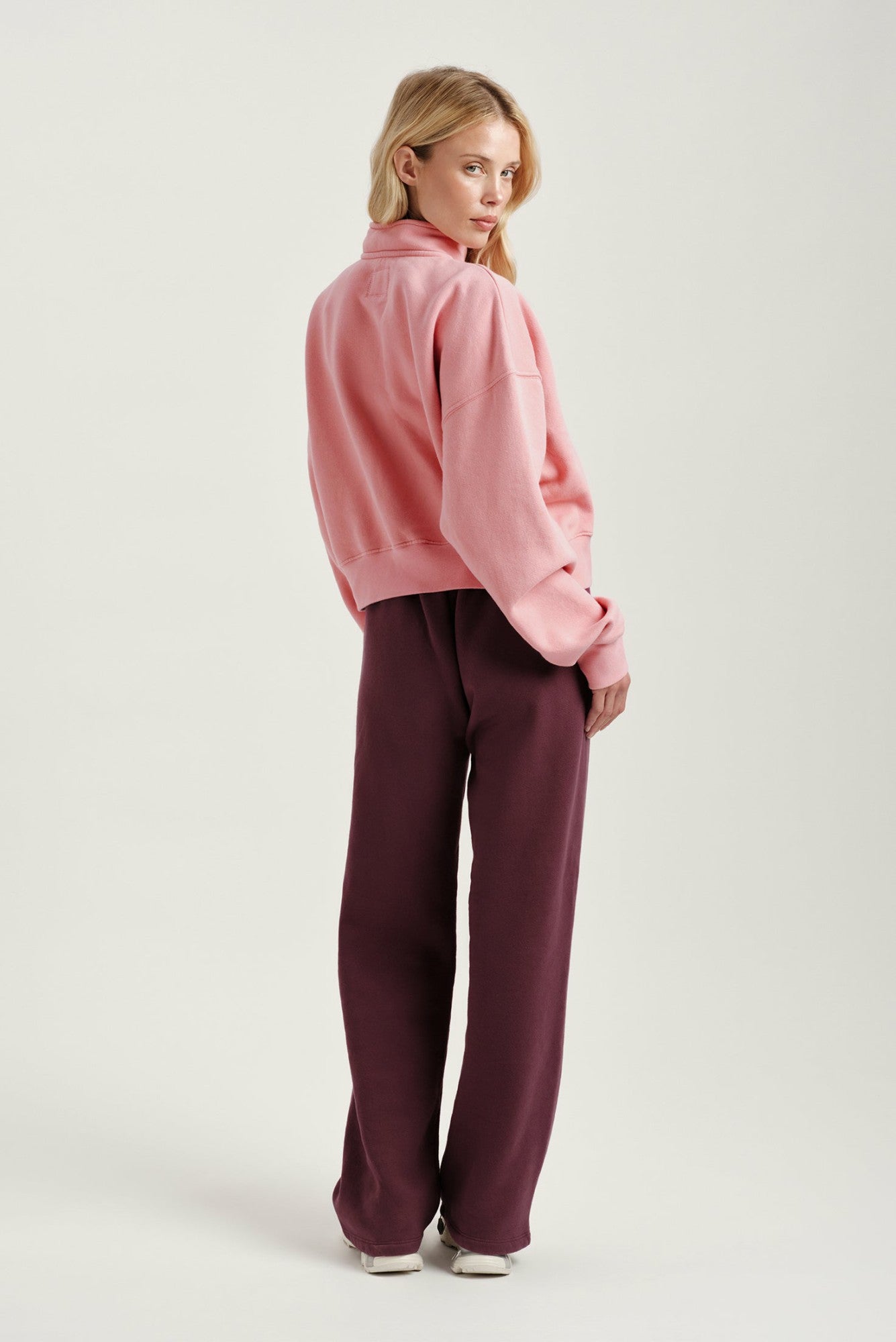 SET ACTIVE For Sale | MIDWEIGHT SWEATS STAPLE SET FUNNEL ZIP - ROSEBUD