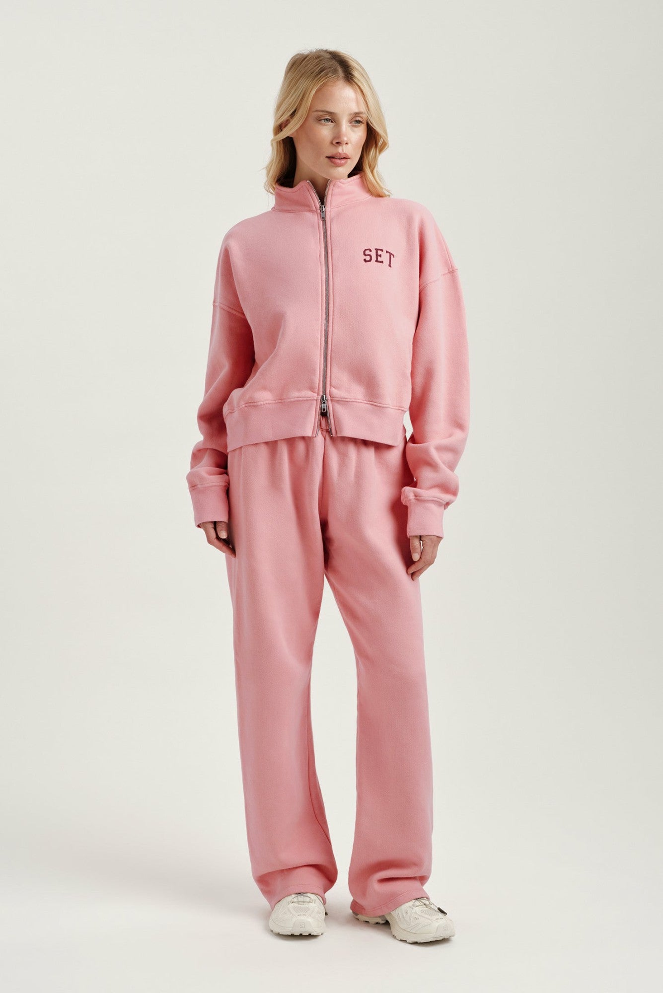 SET ACTIVE Outlets | MIDWEIGHT SWEATS STAPLE STRAIGHT LEG SWEATPANTS - INVERSE ROSEBUD
