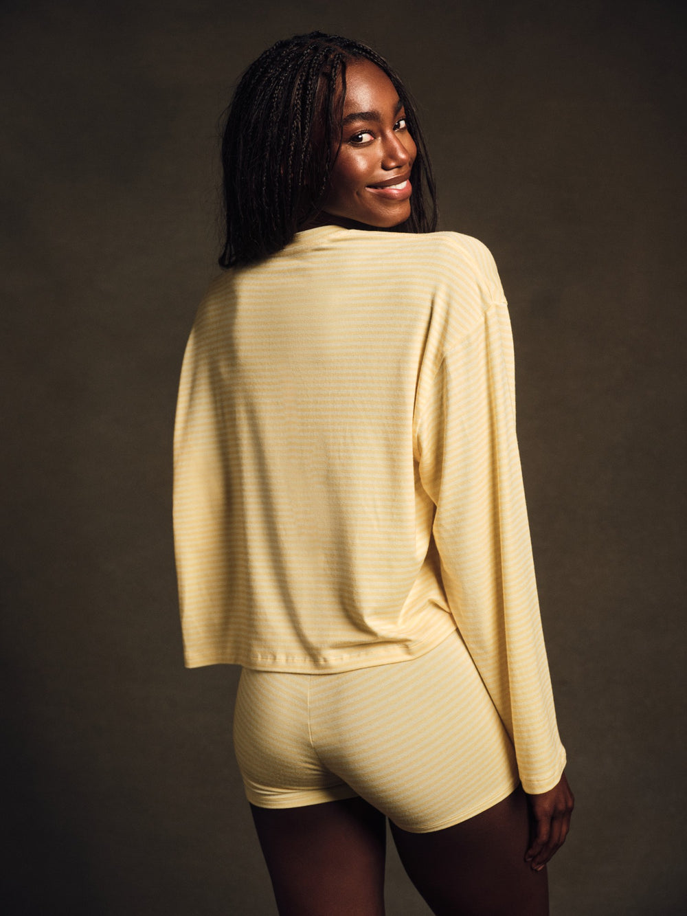 SET ACTIVE US | SLEEP JERSEY COMFORT STRIPE SLEEP SHORTS - TAFFY